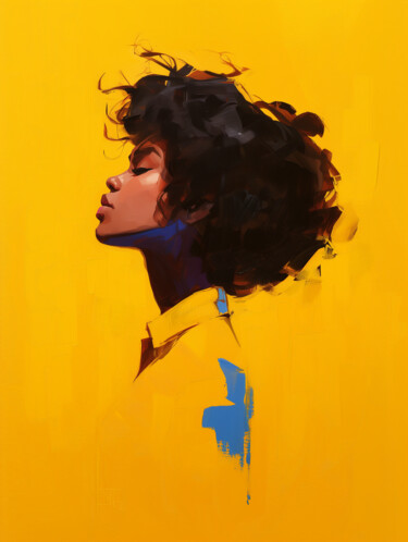Arte digital titulada "Yellow" por Sofiia Kulichkova (Sonjakul), Obra de arte original, Pintura Digital