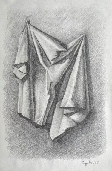 Zeichnungen mit dem Titel "Drapery" von Sofiia Kulichkova (Sonjakul), Original-Kunstwerk, Bleistift
