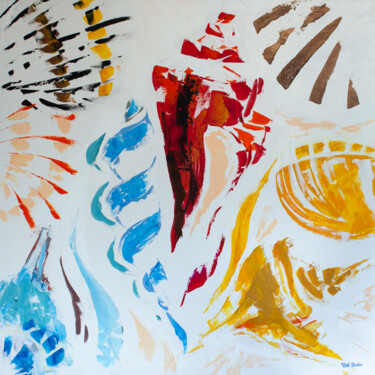 Картина под названием "Seashells #2" - Sofija Nikolić (92nd Studio), Подлинное произведение искусства, Акрил Установлен на Д…