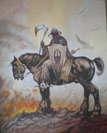Pintura titulada "Caballero" por Jose Angel Sogorb Albertus, Obra de arte original, Oleo