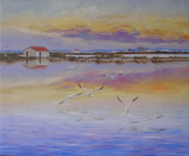 Pintura titulada "Salinas de Santa po…" por Jose Angel Sogorb Albertus, Obra de arte original