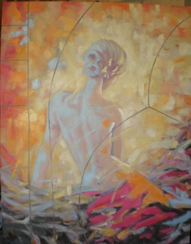 Pintura titulada "Espalda a la vida" por Jose Angel Sogorb Albertus, Obra de arte original