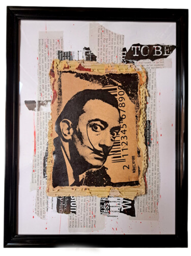 Collages titled "CRAZY DALI" by Sohan_street, Original Artwork, Collages Mounted on Wood Panel