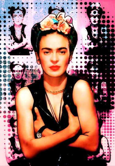 Digital Arts titled "Frida justify my lo…" by Sohan_street, Original Artwork, 2D Digital Work Mounted on Aluminium