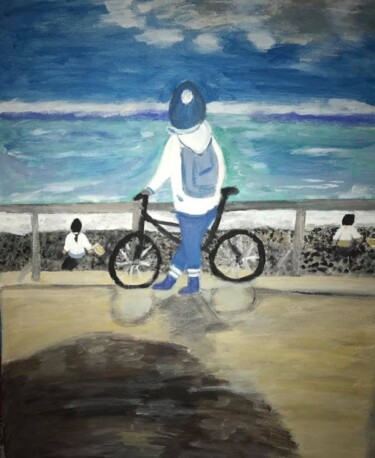 Painting titled "Promenade  des angl…" by Soisic, Original Artwork, Acrylic