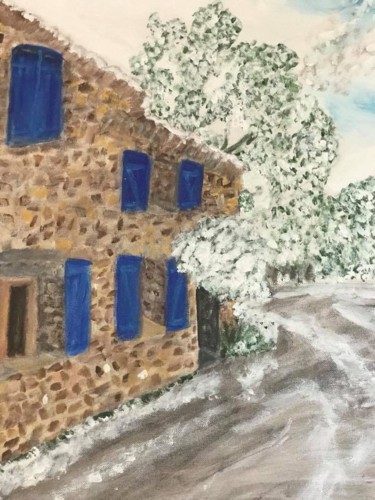 Pintura titulada "La neige ou Plan De…" por Soisic, Obra de arte original, Acrílico