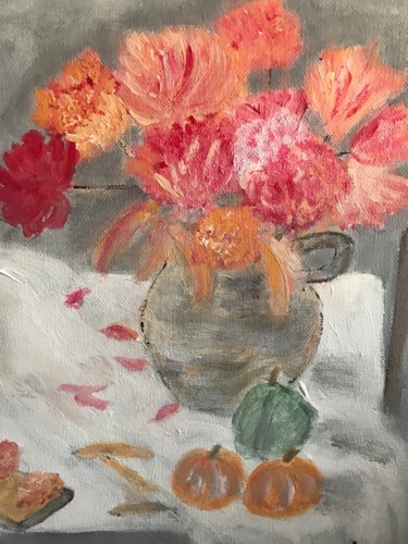 Painting titled "Nature morte" by Soisic, Original Artwork, Acrylic