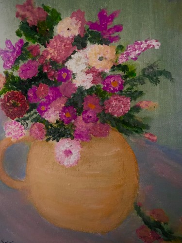Pintura intitulada "Un bouquet de fleur…" por Soisic, Obras de arte originais, Acrílico