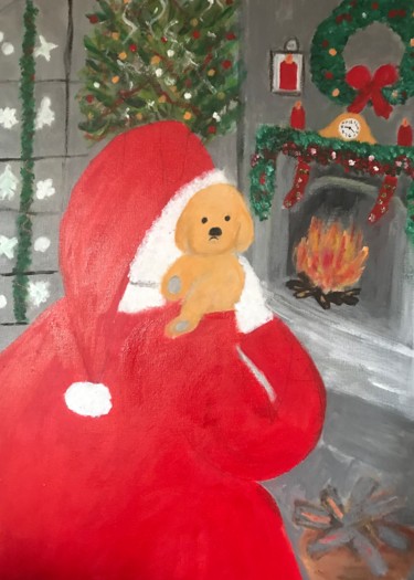 Peinture intitulée "La magie de Noël" par Soisic, Œuvre d'art originale, Acrylique