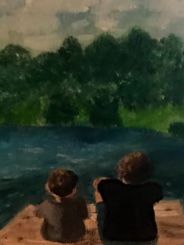 Peinture intitulée "Abel et Louis" par Soisic, Œuvre d'art originale, Acrylique