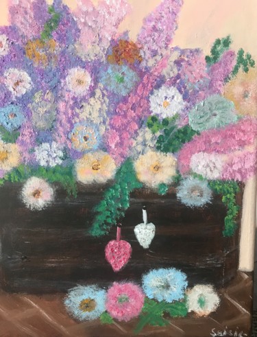 Painting titled "Un bouquet de fraîc…" by Soisic, Original Artwork, Acrylic