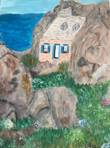 Peinture intitulée "Petite maison dans…" par Soisic, Œuvre d'art originale, Acrylique