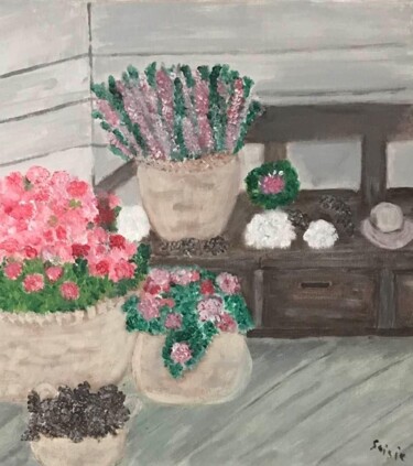 Pintura titulada "Mon jardin secret" por Soisic, Obra de arte original, Acrílico