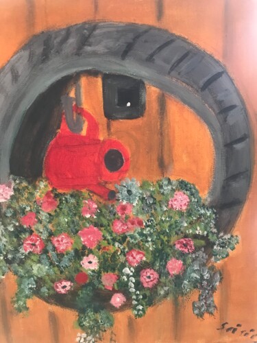 Pintura titulada "La roue" por Soisic, Obra de arte original, Acrílico
