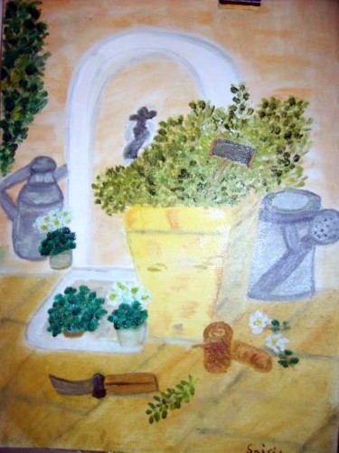 Painting titled "plante du midi" by Soisic, Original Artwork