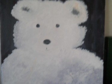 Painting titled "ours blanc" by Soisic, Original Artwork, Acrylic