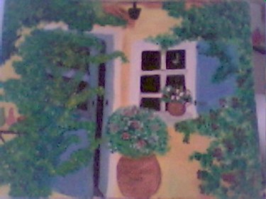 Painting titled "jardin fleuri" by Soisic, Original Artwork