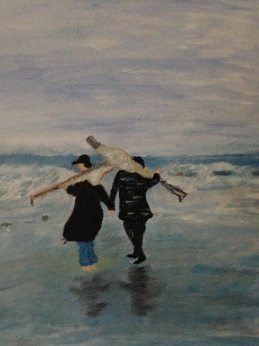 Painting titled "petite escapade a h…" by Soisic, Original Artwork, Acrylic