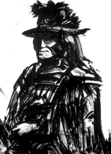 Drawing titled "Lakota 2" by Sojo, Original Artwork