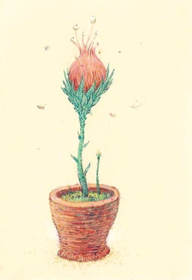 Peinture intitulée "Plantin" par Sojo, Œuvre d'art originale