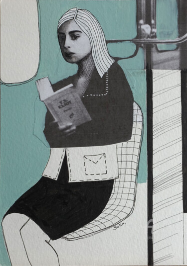 Pintura titulada "La lectrice" por Soka, Obra de arte original, Acrílico
