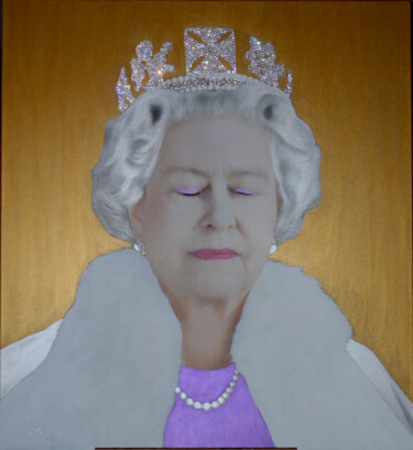 Painting titled "" THE QUEEN E.R. Th…" by Sol Hayo, Original Artwork, Acrylic