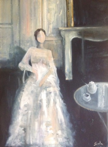 Painting titled "Elegance" by Sola, Original Artwork, Oil