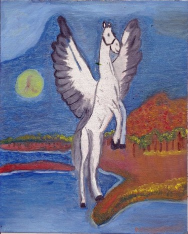 Painting titled "Pegasus" by Namaste, Original Artwork