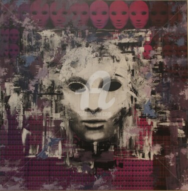 Pittura intitolato "A Face Secreta." da Solange Alves, Opera d'arte originale, Acrilico