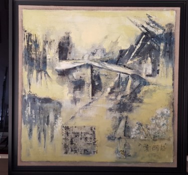 Painting titled "Le passage" by Solange Bernard, Original Artwork, Acrylic Mounted on Wood Stretcher frame