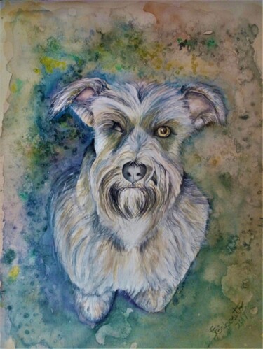 Painting titled "Molly" by Solange Esposito (SEsposito), Original Artwork, Watercolor