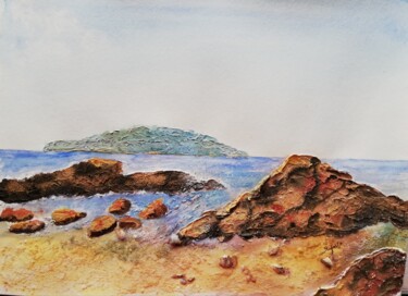 Pintura titulada "Praia do Cedro - Ub…" por Solange Esposito (SEsposito), Obra de arte original, Acuarela