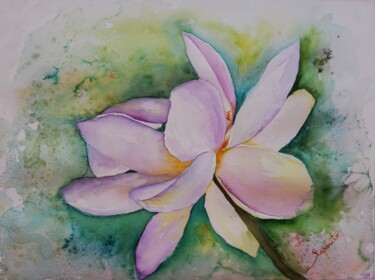 Peinture intitulée "Flor de Lis" par Solange Esposito (SEsposito), Œuvre d'art originale, Aquarelle