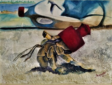 Pintura intitulada "Mas que tipo de cas…" por Solange Esposito (SEsposito), Obras de arte originais, Aquarela