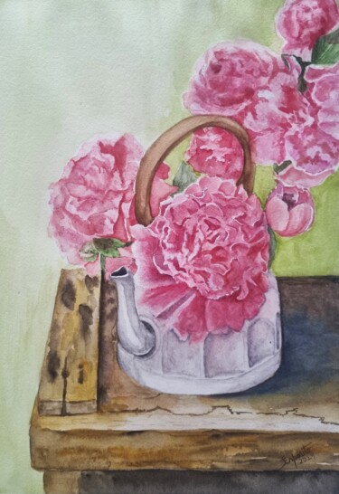 Painting titled "Perfume de Antigame…" by Solange Esposito (SEsposito), Original Artwork, Watercolor