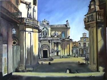 Pintura intitulada "Barocco di Lecce  -…" por Solange Esposito (SEsposito), Obras de arte originais, Óleo