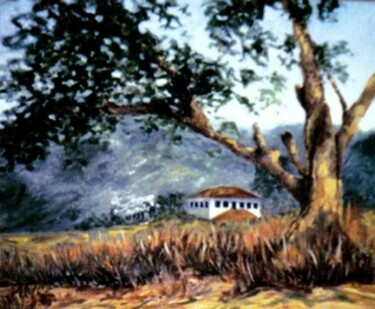 Painting titled "Fazenda Varajao" by Solange Esposito (SEsposito), Original Artwork, Oil