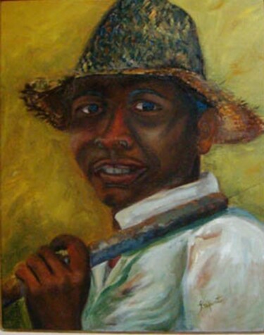 Pintura intitulada "Agricultor" por Solange Esposito (SEsposito), Obras de arte originais, Óleo