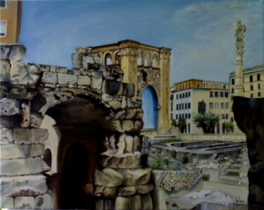 Pittura intitolato "Anfiteatro Romano -…" da Solange Esposito (SEsposito), Opera d'arte originale, Olio