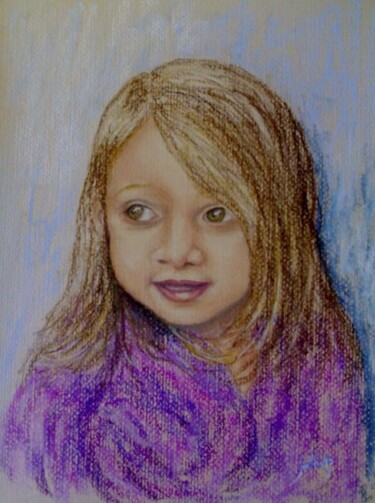 Desenho intitulada "Diletta" por Solange Esposito (SEsposito), Obras de arte originais, Pastel