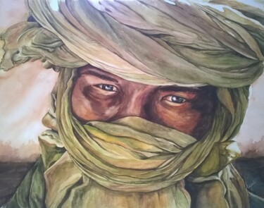 Pintura titulada "Beduino" por Solange Esposito (SEsposito), Obra de arte original, Acuarela