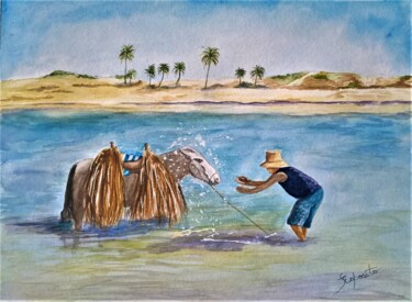 Peinture intitulée "Águas Belas - Casca…" par Solange Esposito (SEsposito), Œuvre d'art originale, Aquarelle