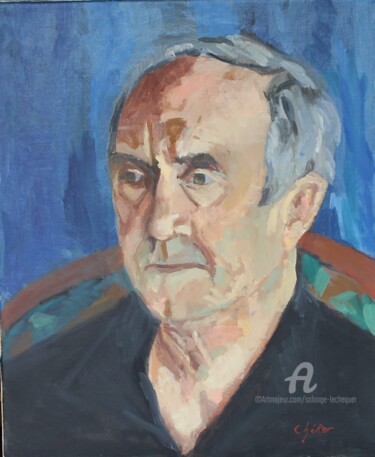 Картина под названием "portrait de Jean-Cl…" - Chéker, Подлинное произведение искусства, Масло Установлен на Деревянная рама…