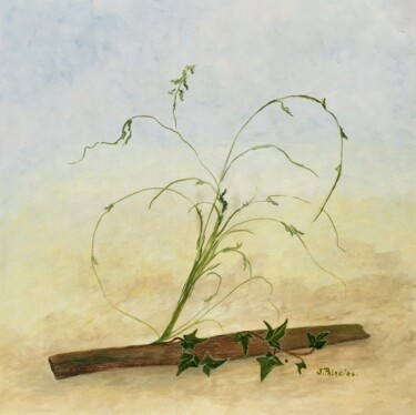 Peinture intitulée ""la terre et le vég…" par Solange Palacios Dupont, Œuvre d'art originale, Huile Monté sur Châssis en bois