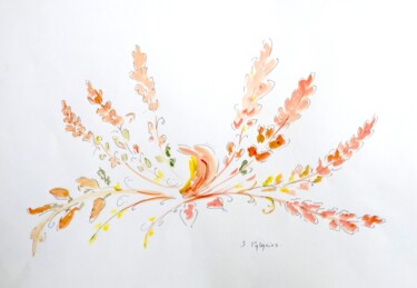 Peinture intitulée "Epanouissement flor…" par Solange Palacios Dupont, Œuvre d'art originale, Tempera Monté sur Carton