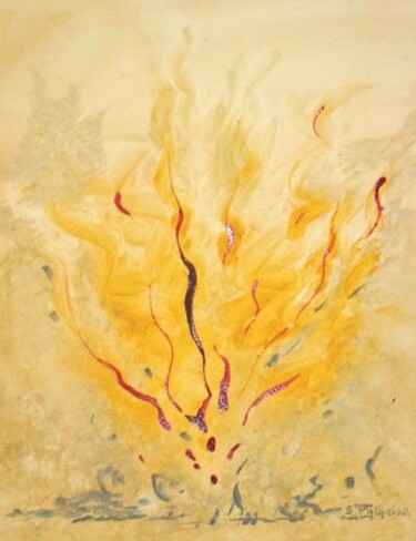 Peinture intitulée "Le creuset  cantate" par Solange Palacios Dupont, Œuvre d'art originale