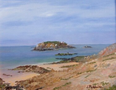 Peinture intitulée "" la côte sauvage ,…" par Solange Palacios Dupont, Œuvre d'art originale