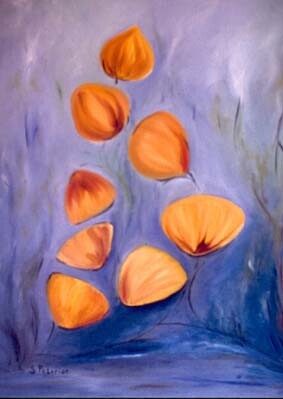 Painting titled "les fleurs marines" by Solange Palacios Dupont, Original Artwork