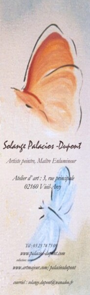 Painting titled "papillons" by Solange Palacios Dupont, Original Artwork
