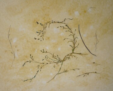 Peinture intitulée "1-292-sable-et-algu…" par Solange Palacios Dupont, Œuvre d'art originale